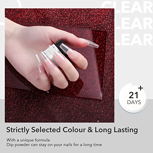 Aokitec 28g Dip Powder Clear Fashion Color Nail Dipping Powder French Powder Pro Collection System Nail Art Starter Manicure Salon DIY at Home Od