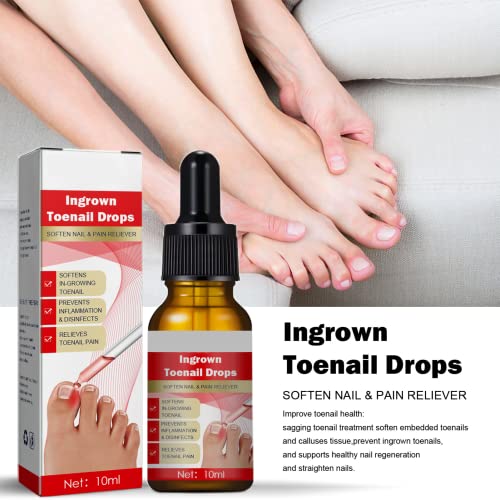 Ingrown Toenail Treatment Drop- Ingrown Toenail Treatment- Cuticle Care Oils for Ingrown Toenails - Trimming Toenail Softening Drops Natural Ingr