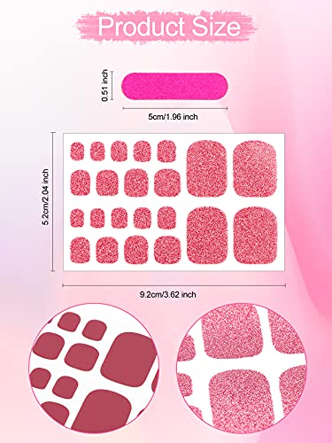 Kalolary Toenail Polish Stickers, 16 Sheets Full Cover Self Adhesive Toe Nail Art Decals Pedicure Toenail Nail Wraps Decals Stick-on Toenail Foil
