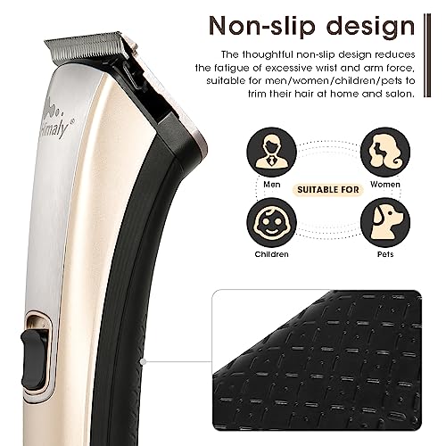 Himaly Rechargeable Hair Clippers, Professional Electric Cordless Hair Clippers Beard Trimmer Cordless & Corded Grooming Kit with 4 Guide Combs f