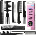Hair Combs Set, 8 Pcs Hairdressing Combs Set Professional Hair Styling Comb Portable Set Fine Wide Tooth Comb Anti Static Heat Resistant Combs fo