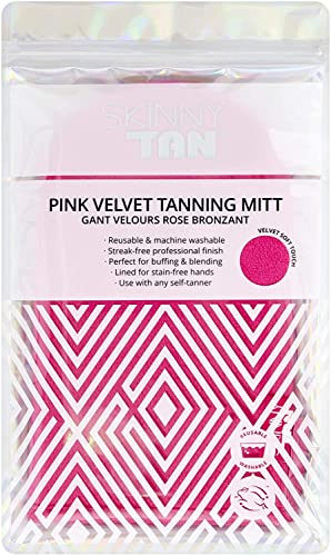 Skinny Tan Dual Use Double Sided Luxury Fake Tan Mitt Applicator | Reusable Self Tan Application Glove | Streak Free Self Tan | Super Soft & Wash