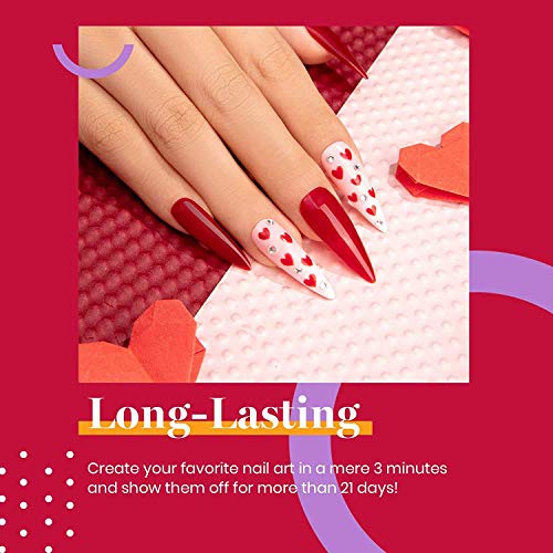 Beetles Bloody Mary Red Gel Nail Polish Set - 6 Pcs Shimmer Red Burgundy Red Gel Polish Red Glitter Nail Polish Soak Off UV Nail Lamp Gel Nail Ki