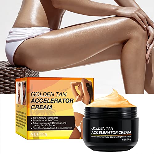 Brown Tanning Accelerator Creams, Brown Tanning Creams, Carrot Oil Tanning Creams for Sunbeds, Natural Ingredients Intensive Tanning Gel for Outd