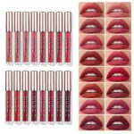 Matte Liquid Lipstick Makeup Set Velvety Long Lasting Waterproof High Pigmented Velvet Lipgloss Kit Beauty Cosmetics Makeup Gift Set (16PCS)