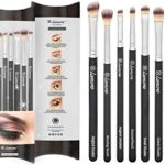 Make Up Eye Brush Set - Eyeshadow Eyeliner Blending Crease Kit - Best Choice 7 Piece Essentials - Pencil, Shader, Tapered, Definer - Vegan Synthe