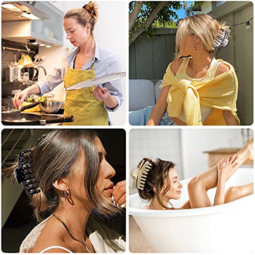 Hair Claw Clips for Women and Girls Thick Hair Large 4.3’’, Non Slip Jaw Clips Strong Hold Claw Grips Hair Styling Clasps 4 Pieces