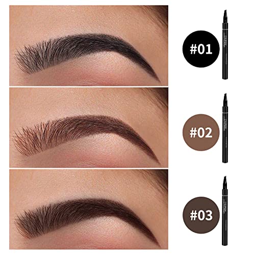 Boobeen Eyebrow Pen Waterproof Liquid Eyebrow Pencil, Eyebrow Pen with Precision Applicator, Creates Natural Eyebrow makeup