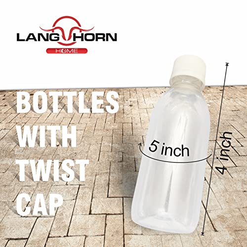 Lang Horn 12 Pack Plastic Travel Bottle with Screw Lids 60 ML Liquid Containers Toiletries Shower Bath Cosmetic Makeup Product Home Salon