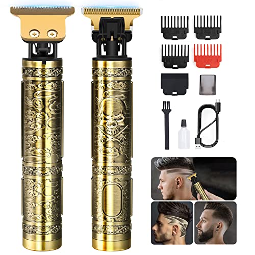 Professional Beard Trimmer Men Cordless, Electric Hair Clippers for Men, Precision T-Bladed, with4 Limit Combs, Beard Grooming Kit for Men, USB T