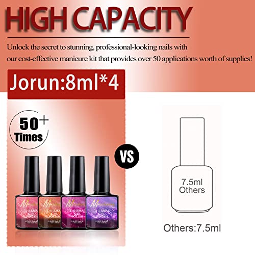 Colour Changing Gel Nail Polish Set,Requires Drying Under UV/LED Lamp Nail Gel Polish Set,Color is Bright and Moist Gel Nail Varnish Set, Easy to