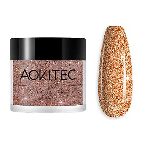 Aokitec 28g Dip Powder Clear Fashion Color Nail Dipping Powder French Powder Pro Collection System Nail Art Starter Manicure Salon DIY at Home Od