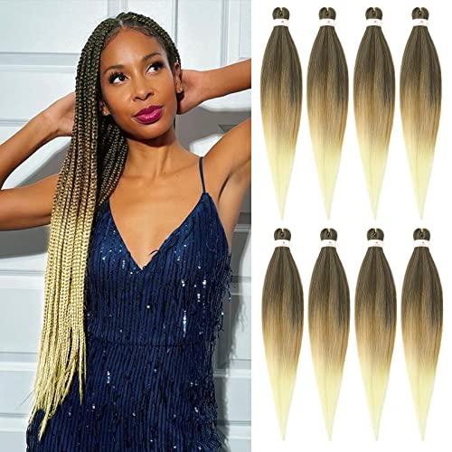 Beyond Beauty EZ Braid Pre Stretched Braiding Hair 8Packs-26inch Professional Yaki Texture Synthetic Hair(#1B)