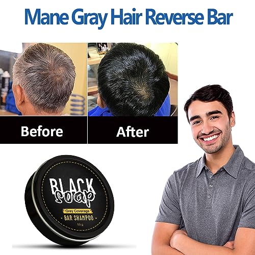 Mane Grey Reverse Bar, Spartan Grey Hair Reverse Bar, Grey Reverse Bar Soap,Reverse Grey Hair Bar Shampoo, Gray White Hair Repair, Unisex