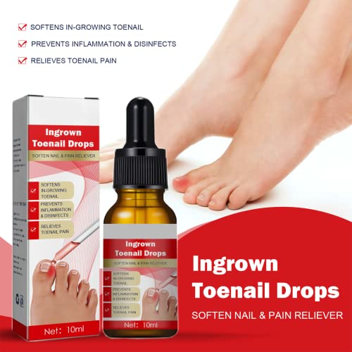 Ingrown Toenail Treatment Drop- Ingrown Toenail Treatment- Cuticle Care Oils for Ingrown Toenails - Trimming Toenail Softening Drops Natural Ingr