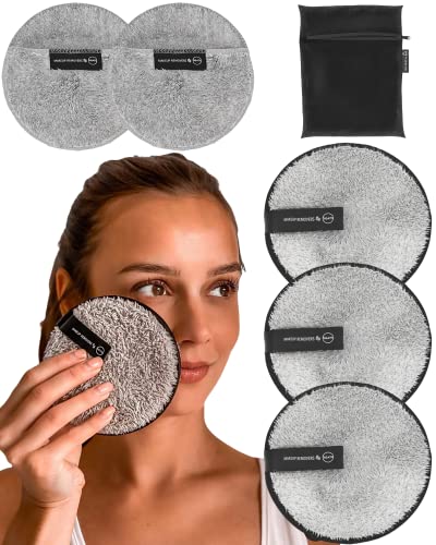 Reusable Eye Makeup Remover Pads Set -Ogato- Just Use Water- XL Reusable Face Pads - Eco Friendly - FREE Laundry Bag - Makeup Remover Cloth For A