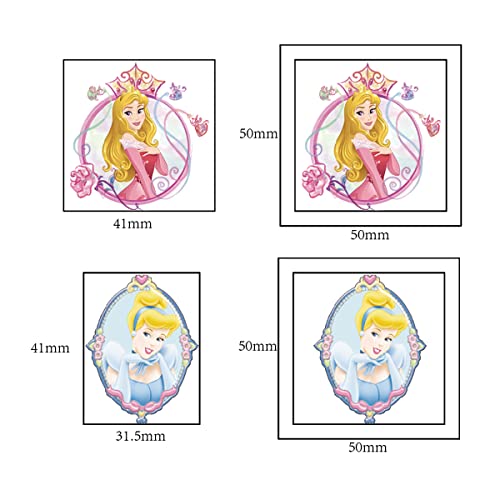 Princess Temporary Tattoo for Kids, 20 Sheets Big Children's Temporary Tattoo Body Art Tattoo Stickers,Goody Bag Stuffers Party Bag Fillers (2x2