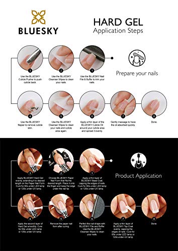 Bluesky Gel Nail Polish, Hard Gel, Builder Gel and Strengthener Gel for Hard, Strong Nails, Extensions and Growth, Clear, 10 ml (Requires Curing