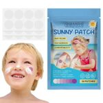 UV Stickers for Sunscreen Reapply,Waterproof 24 Pack UV Sun Stickers Sunscreen,Sweatproof Sunscreen Stickers Reapply Reminder UV Detection Remind