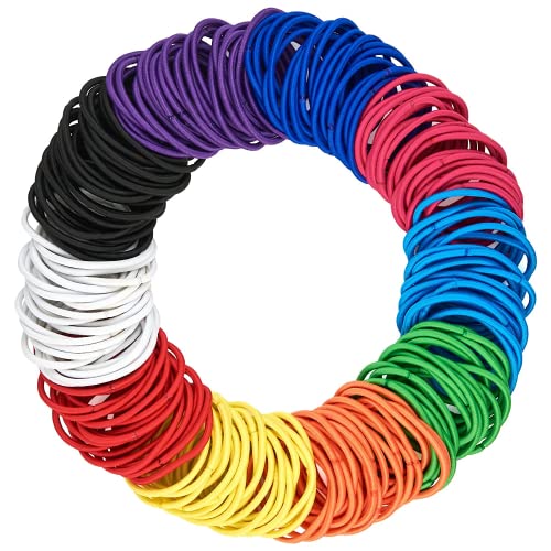 LUPA 100 Pcs Hair Bands for Women, 4mm Snag Free Hair Ties for Girls, Hair Bobbles for Women, Hairbands for Thick Hair, Ponytail Holders, Strong