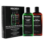 Brickell Men’s Daily Revitalizing Hair Care Routine, Mint and Tea Tree Oil Shampoo, Strength and Volume Enhancing Conditioner, Natural and Organi