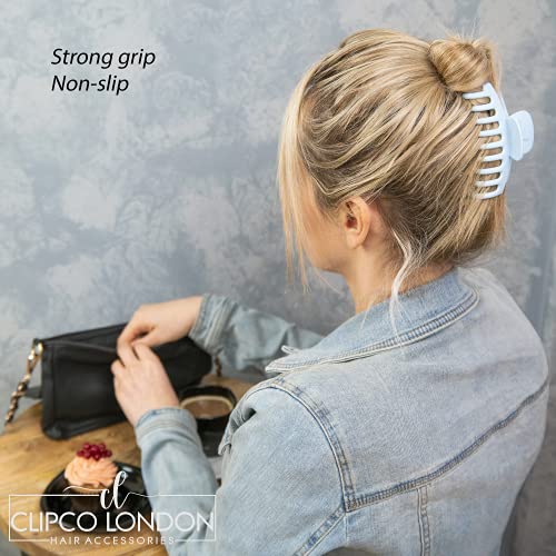 Claw Hair Clips 3.6 inch Medium - Big Hair Clip Non Slip Strong Grip Girls Hair Clips 90's style Colourful Pastel Matte shiny Hair Accessories se