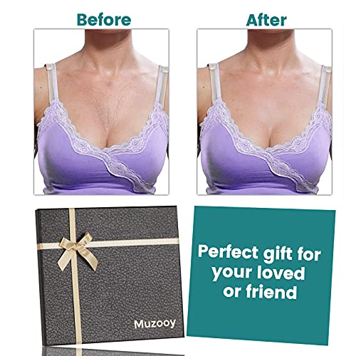 Muzooy 4 Pack Chest Wrinkle Pads, Anti Wrinkle Silicone Chest Patches, Resuable and 100% Medical Grade Décolleté Anti Wrinkle Patches, Overnight