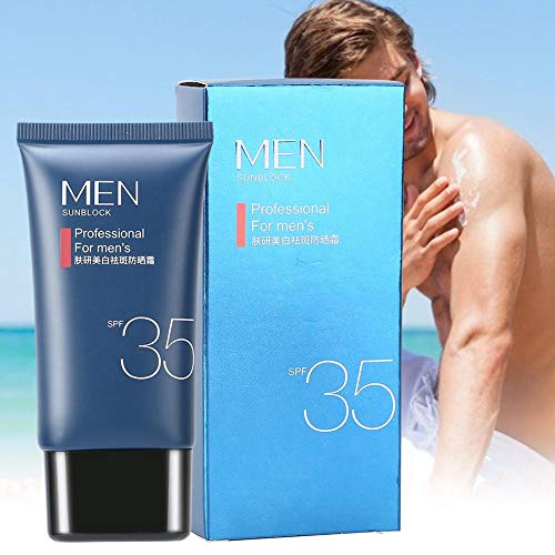 SPF35 40g Men Face Body UV Isolation Sunscreen Cream, Anti Aging Clear Face Sunscreen and Facial Moisturizer, Oil Free, Zinc Oxide Sunscreen For