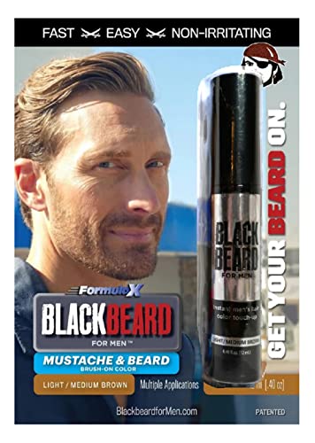 Blackbeard for Men - temporary brush on colour 12ml (0.40oz) BLACK (BLK-BRDBLK)