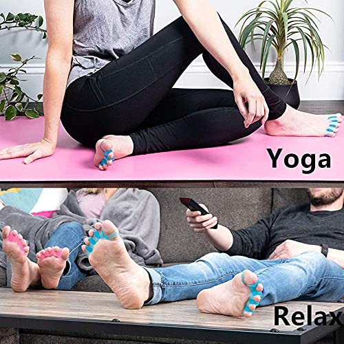 HUPOO Gel Toe Separators, Stretchers Spacers, Bunion Correctors, Hammer Corrector, Used for Manicure, Relaxing Toes, Spacer Running/Yoga/Pedicure