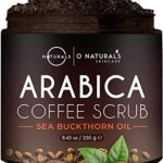 O Naturals Arabica Coffee Exfoliating Body Scrub Exfoliator - Anti Cellulite Dead Sea Salt Coffee Scrub For Face Body Legs & Foot Best Body Exfol