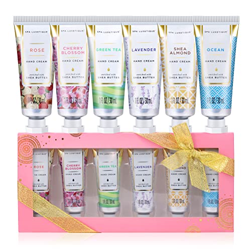 Spa Luxetique Hand Cream Gift Set - Hand Cream Lotion for Dry Hands Travel Moisturizing Hand Lotion with Natural Aloe & Vitamin E Best Gift Set f