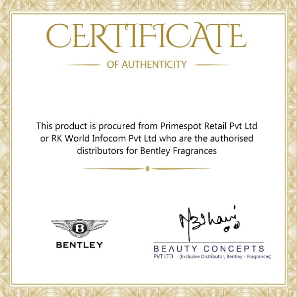 Bentley Absolute Eau De Parfum For Men, Multicoloured, Woody, 100 ml