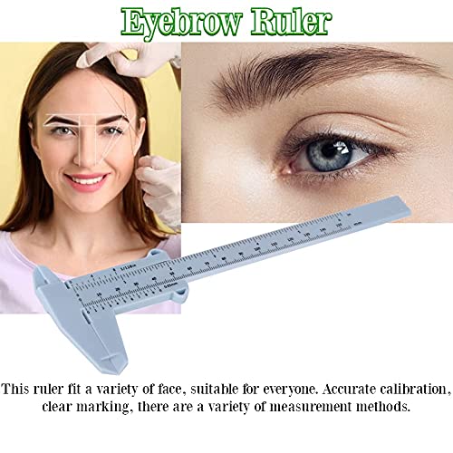Eyebrow Stencil Ruler, Reusable Vernier Caliper for Measuring Eyebrow, Permanent Eyebrow Positioning Ruler for Makeup Cosmetic Measuring Eyebrow,