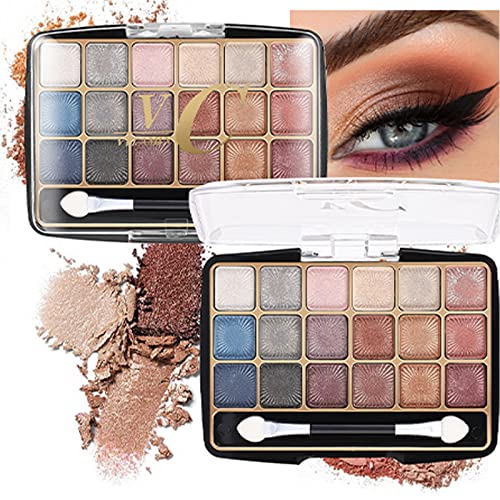 Eyeshadow Palette - Highly Pigmented Eye Makeup Palette, 18 Blendable Matte Eye Shadow Pallets, Eye Shadow Make Up for Women
