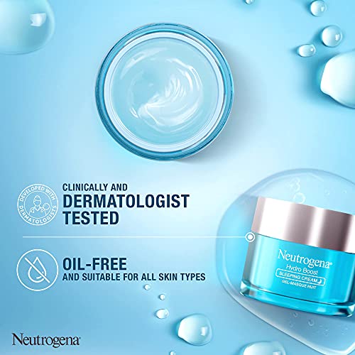 Neutrogena Hydro Boost Day and Night Hydration Regime Set for Dry Skin, Water Gel Moisturiser and Sleeping Cream, Purified With Hyaluronic Acid,