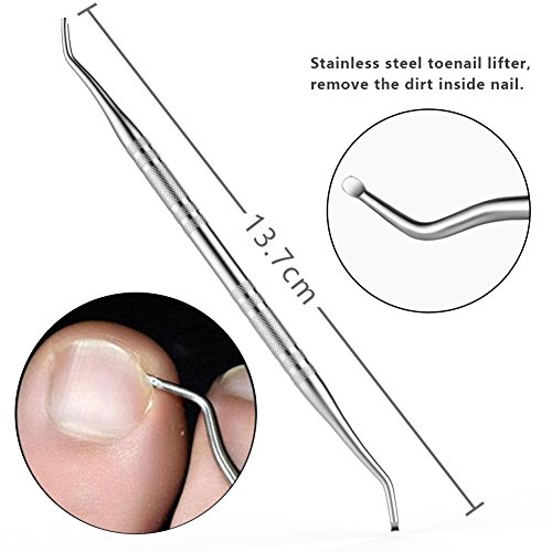 MojiDecor Ingrown Toenail Filae and Ingrowing Toenail File, Professional Nail Care Set 6PCS Premium Stainless Steel Manicure Pedicure Set, Nail N