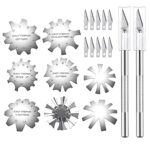 Kalolary 8 PCS Nail Cutter French Nails V Line Trimmer Stainless Steel French Tip Nail Manicure Edge Trimmer DIY Plate Module Easy French Tip Cut