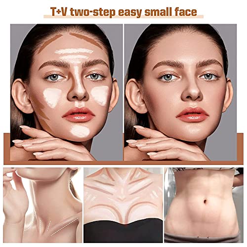 Highlight Contour Stick - 2 in 1 Makeup Shading Stick/Concealer Stick/Concealer Shadow Pen/Contour Concealer Highlighter Stick/Double Head Body F