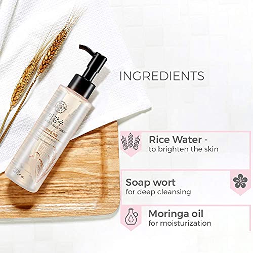 QRA The Face Shop Rice Water Bright Light Cleansing Oil, 150 ml