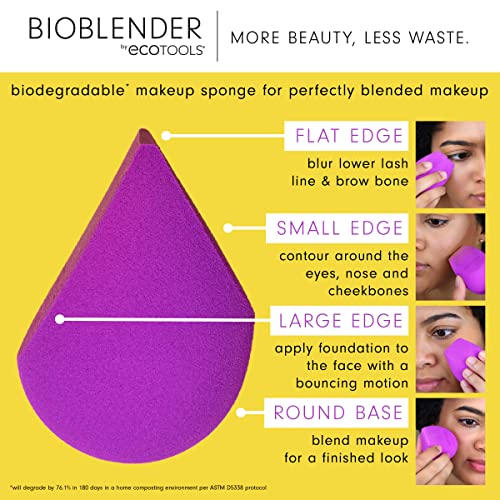 Ecotools Bioblender By Makeup Sponge Duo Pack For Liquid & Cream Make-Up