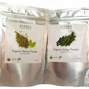 100g Pure Organic Henna + 100g Pure Organic Indigo (India)