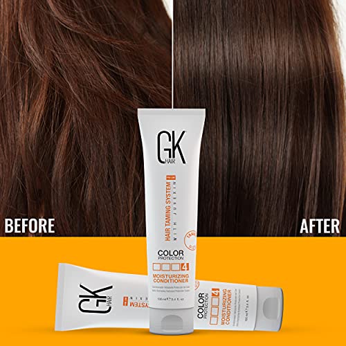 GK HAIR Global Keratin Moisturizing Hair Conditioner (100ml/3.4 Fl Oz) for Color Treated Dry Damaged Curly Frizzy Hair - Organic Paraben Sulfate