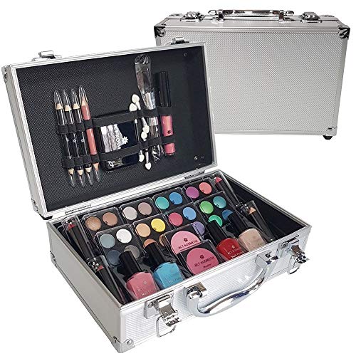 BCT-Kosmetik 52 Piece Vanity Case Make Up Set Storage Box Beauty Cosmetic Gift Travel Make Up Carry Box Christmas
