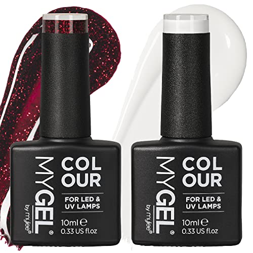 MYGEL by Mylee Gel Nail Polish Duo Colour Set 2x10ml - UV/LED Soak-Off Nail Art Manicure Pedicure for Professional, Salon & Home Use - Long Lasti