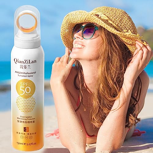 Face Sunscreen Spray, Transparent Spray SPF 50, Ultra Light Sunblock Mist, Water Resistant, SPF 50 Daily Sun Protection For Sensitive Skin