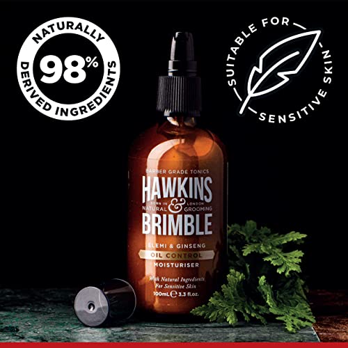 Hawkins & Brimble Oil Control Men’s Face Moisturiser, Sensitive Skin Moisturiser for Men with Natural Ingredients, Moisturiser for oily Skin, Men