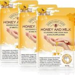 Hand Moisturizing Mask, Honey and Milk Moisturizing Gloves Nourishing Soften Hand Care for Dry Crack Hands Mask Hydrating Exfoliating Nourish Ski