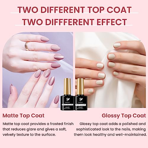 Gel Nail Polish Kit with U V/LED Nail Lamp Phoenixy 14 Colours 10ml Soak Off Gel Nail Polish Set and Glossy Matte Base Top Coat Gift Set for Wome