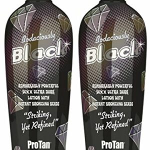 2 X PRO TAN BODACIOUSLY BLACK 250ML BOTTLES SUNBED LOTION CREAM TANNING SUN BED